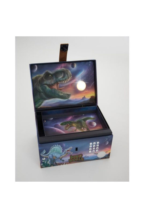 cofre del tesoro con código, sonido y luz Dino World BY DEPESCHE