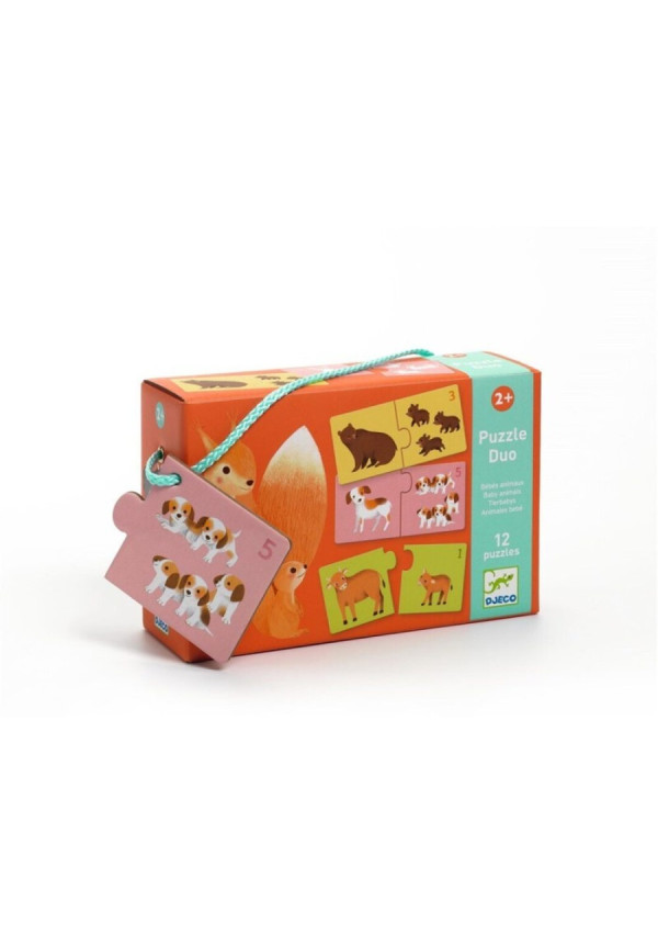 Puzzle duo baby animals DJECO