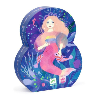 Puzzle  Silueta Ella, la sirena DJECO