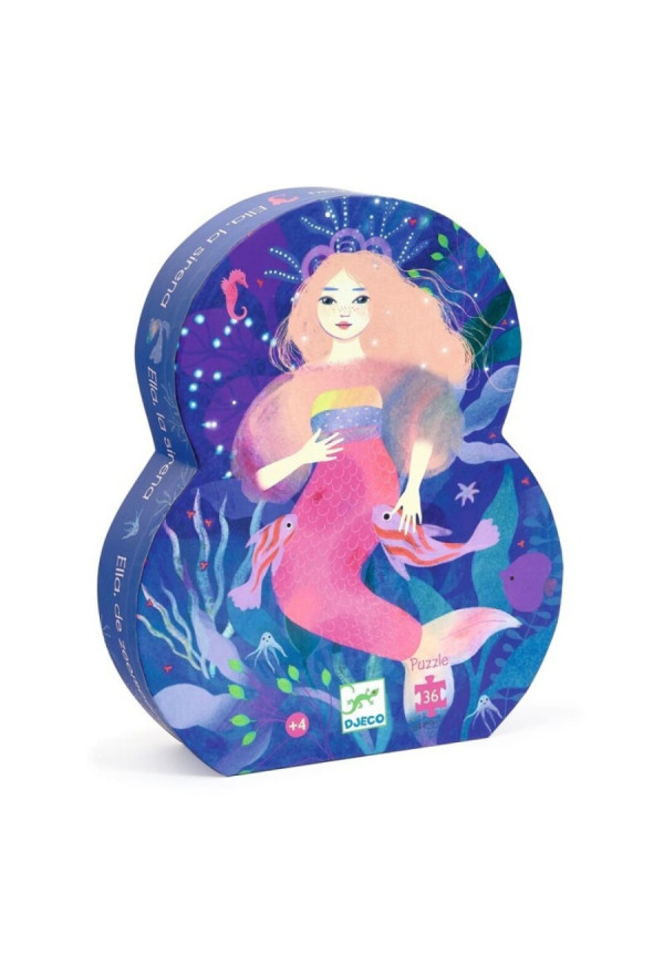 Puzzle  Silueta Ella, la sirena DJECO