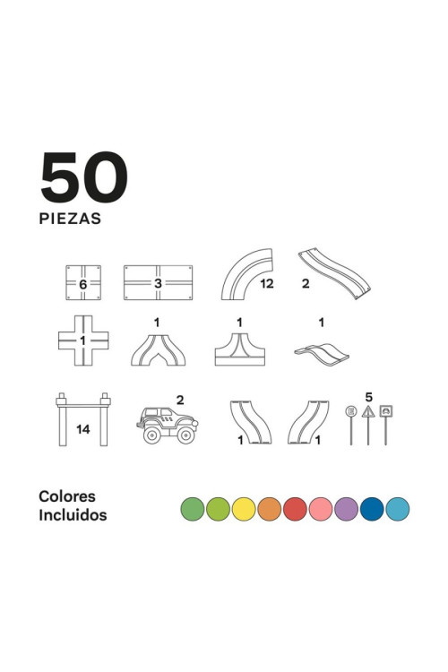 Imanix pista de carreras 50 piezas BRAINTOYS