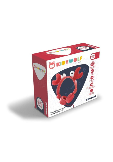 Auriculares Kidyears cangrejo rojo KIDYWOLF