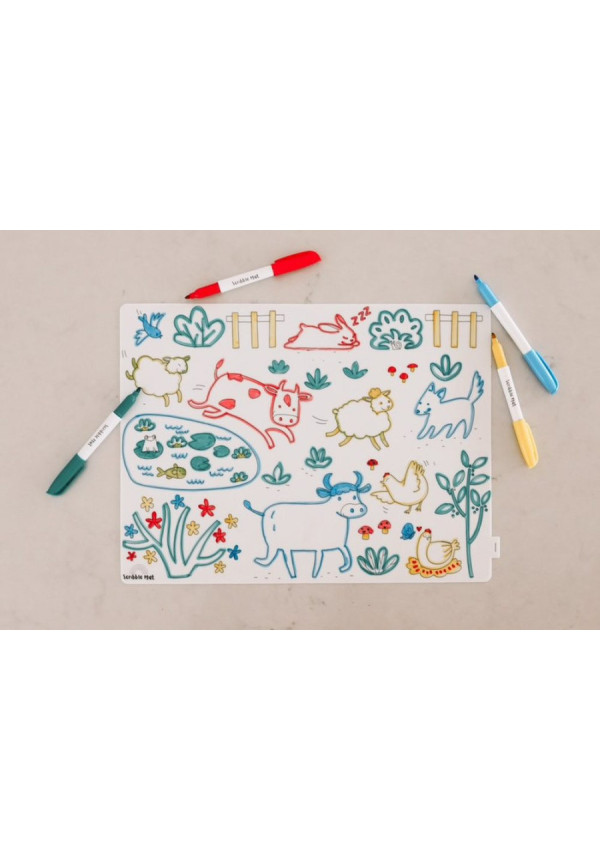 Scribble  Mat En la Granja 4 rotul.