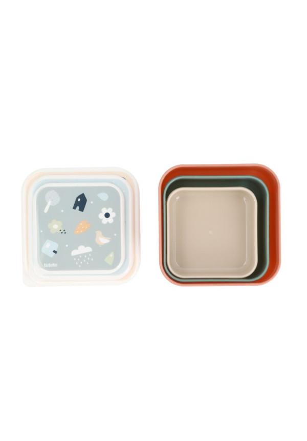 3 Cajas Almuerzo Geometric Nature TUTETE