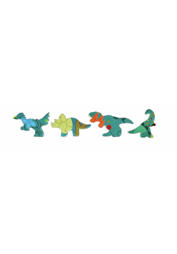 Puzzle de Suelo Brillante de Dinosaurios - 200 pzs HAPE
