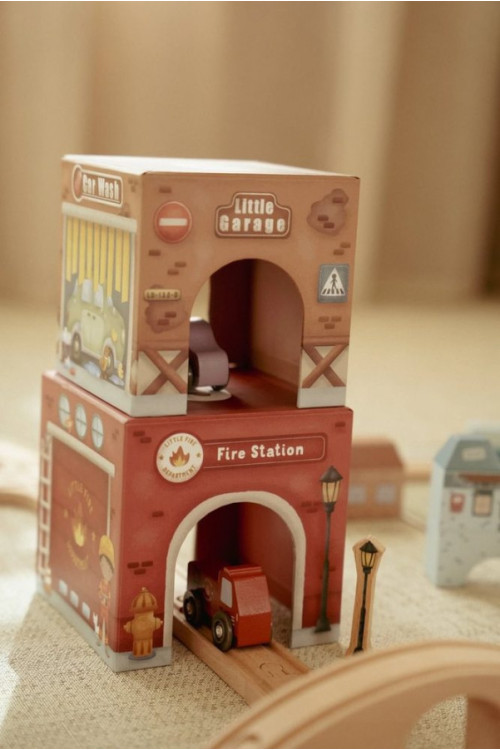 Torre encajable ciudad con coches LITTLE DUTCH
