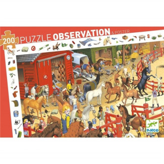 Puzzle Observación Equitación DJECO