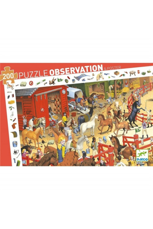 Puzzle Observación Equitación DJECO