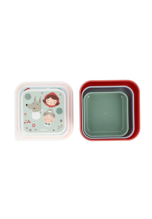 3 cajas almuerzo  Little Red TUTETE