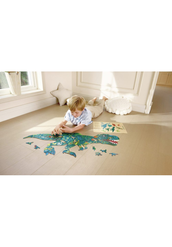 Puzzle de Suelo Brillante de Dinosaurios - 200 pzs HAPE