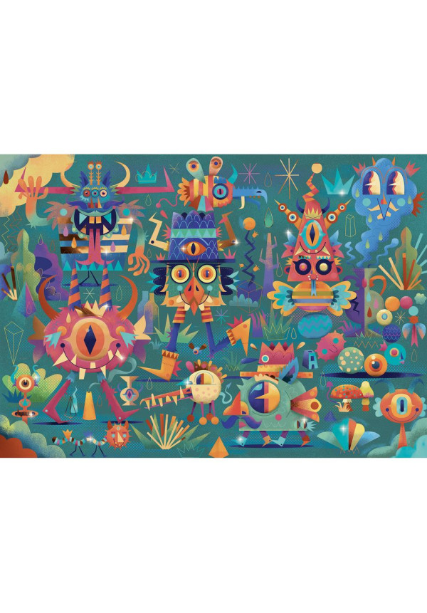 Wizzy puzzle la fiesta de los monstruos DJECO