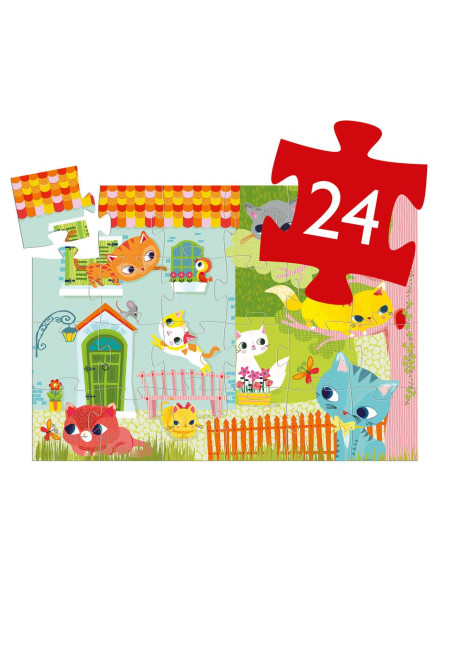 Puzzle silueta Pachat y sus amigos DJECO