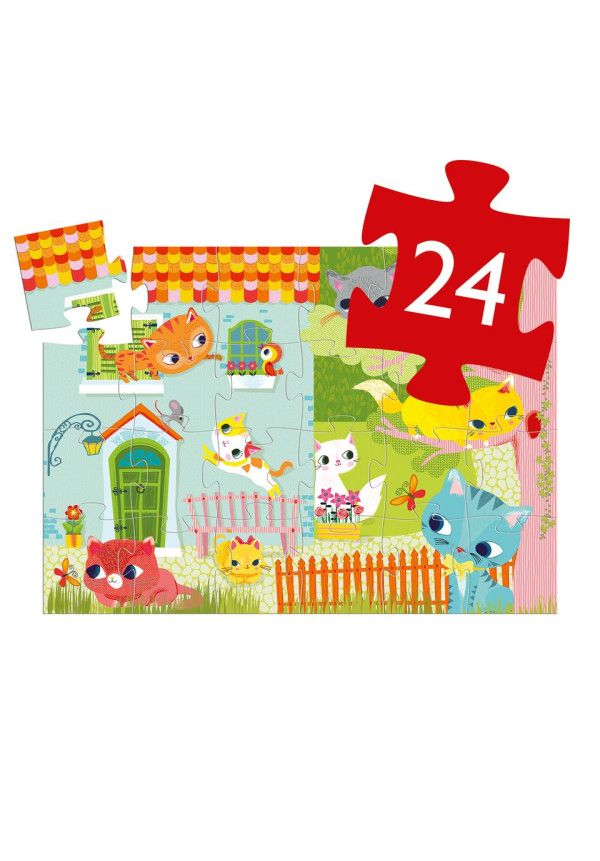 Puzzle silueta Pachat y sus amigos DJECO