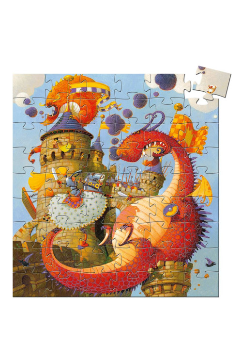 Puzzle silueta Vaillant y el dragón DJECO