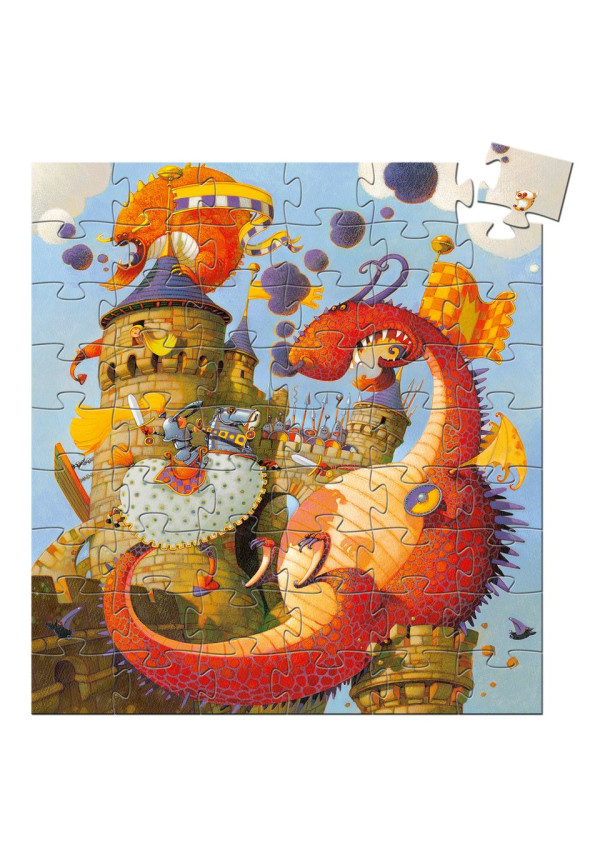 Puzzle silueta Vaillant y el dragón DJECO