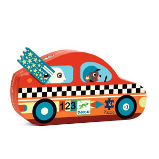 Puzzle silueta el coche de carreras DJECO