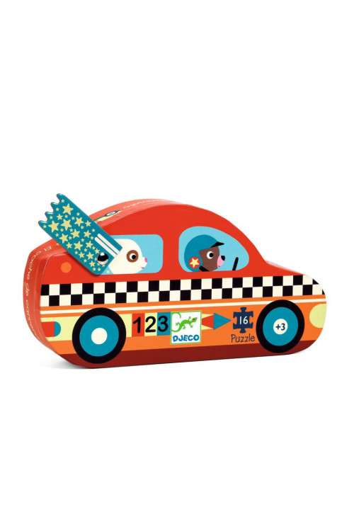 Puzzle silueta el coche de carreras DJECO