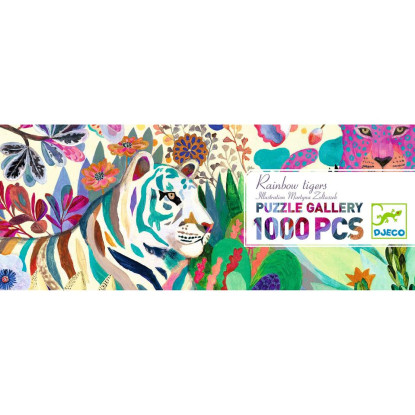 Puzzle galeria Rainbow Tigers DJECO