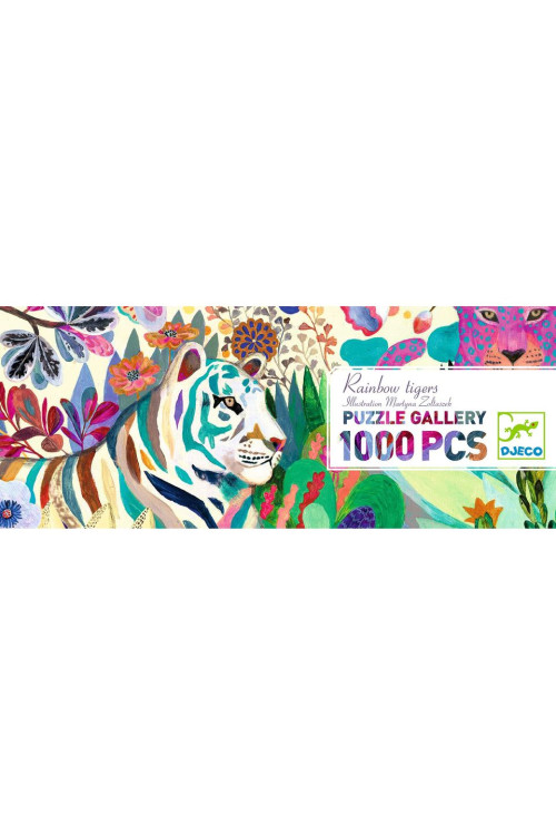 Puzzle galeria Rainbow Tigers DJECO