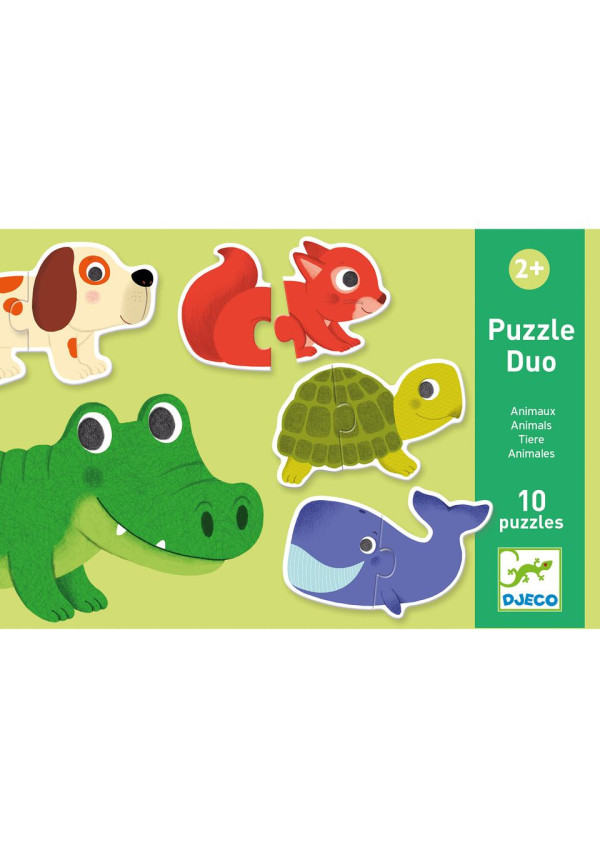 Puzzle dúo animales DJECO