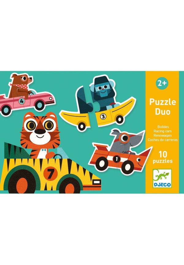 Puzzle dúo bólidos DJECO
