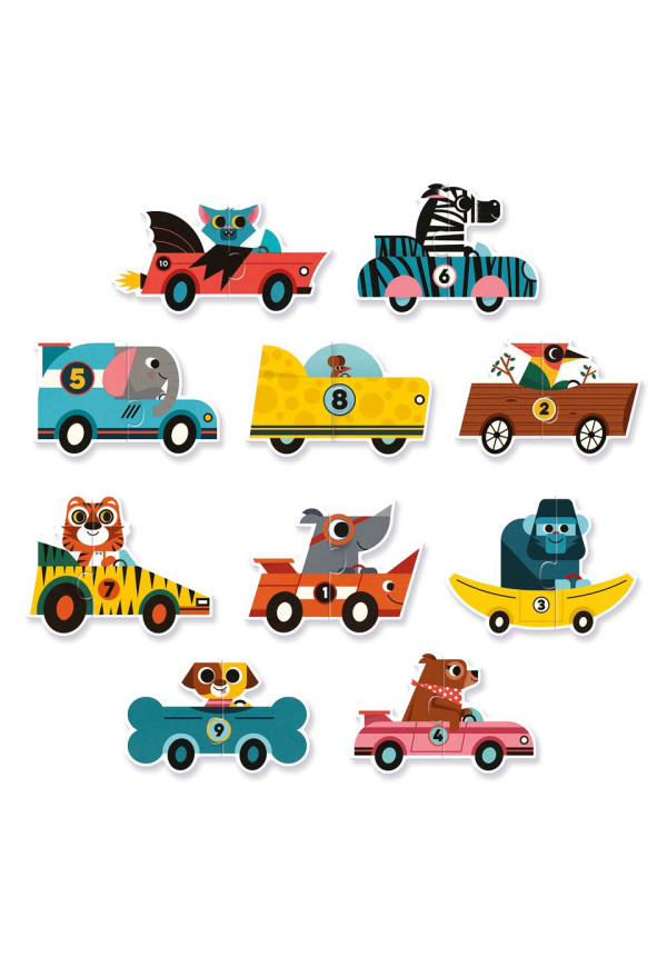 Puzzle dúo bólidos DJECO