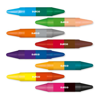 Ceras dobles 8 colores DJECO