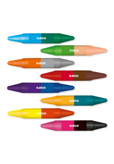 Ceras dobles 8 colores DJECO