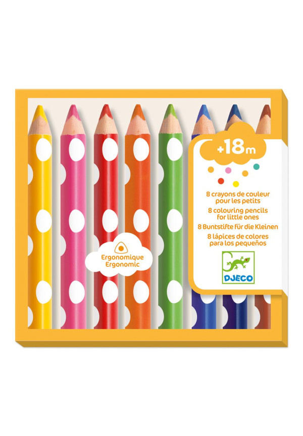 Lápices 8 colores para peques DJECO