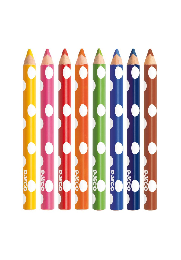 Lápices 8 colores para peques DJECO