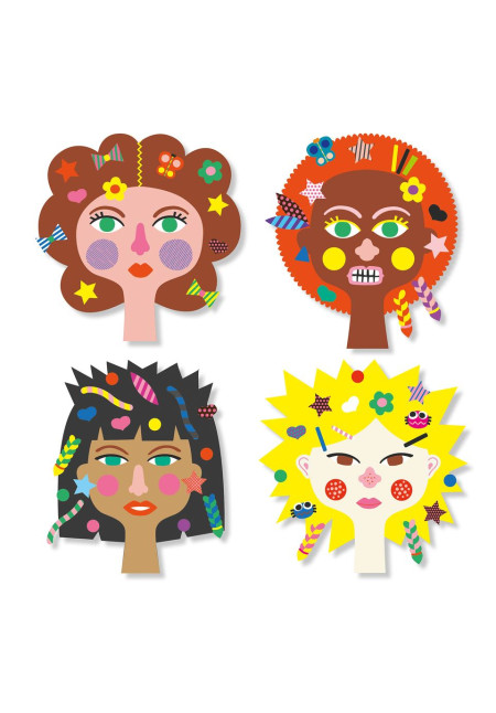 Crear con pegatinas peluquería DJECO