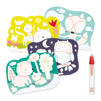 Colorea mágico escondido en el bosque DJECO