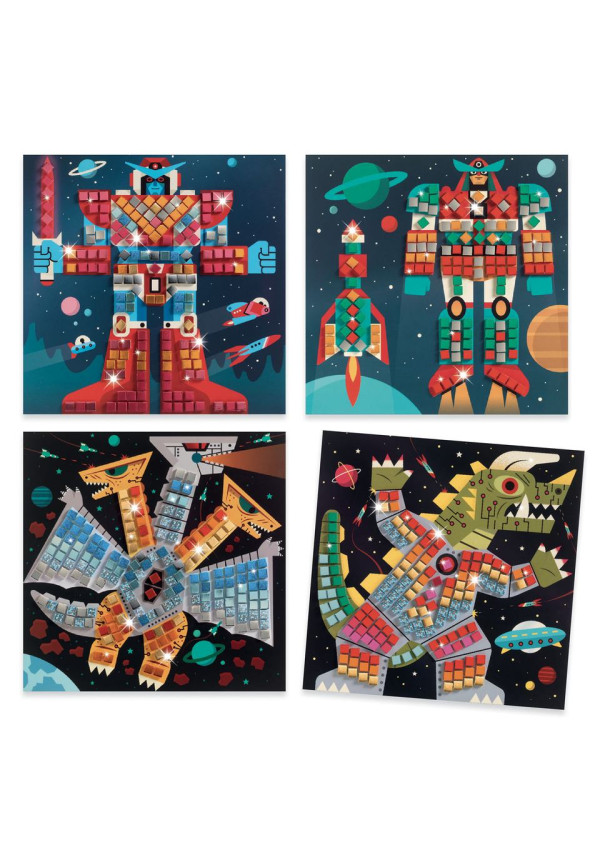 Mosaicos de pegatinas Space battle DJECO