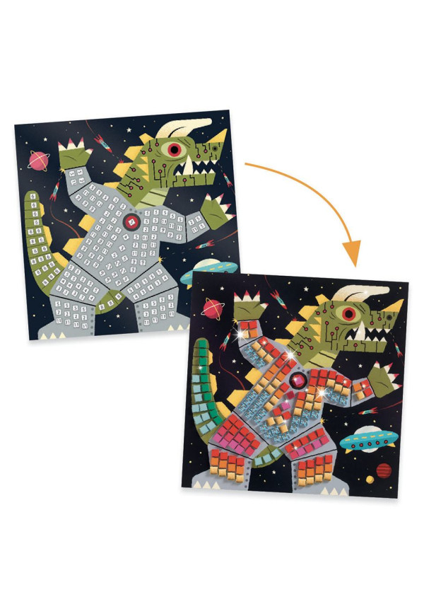 Mosaicos de pegatinas Space battle DJECO