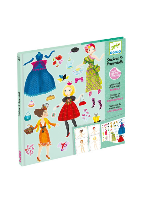 Pegatinas muñecas de papel DJECO