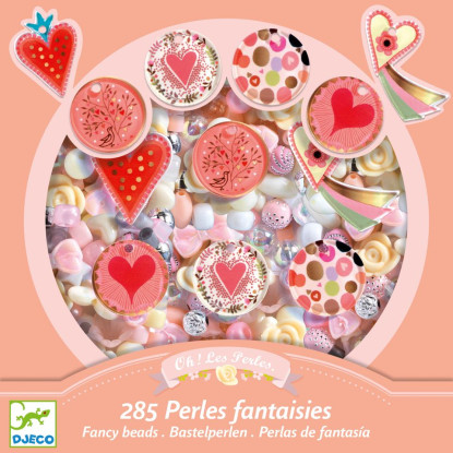 Perlas abalorios corazones DJECO