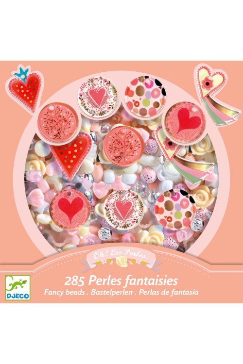 Perlas abalorios corazones DJECO