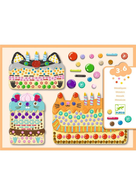 Collage pegatinas tartas y golosinas DJECO 