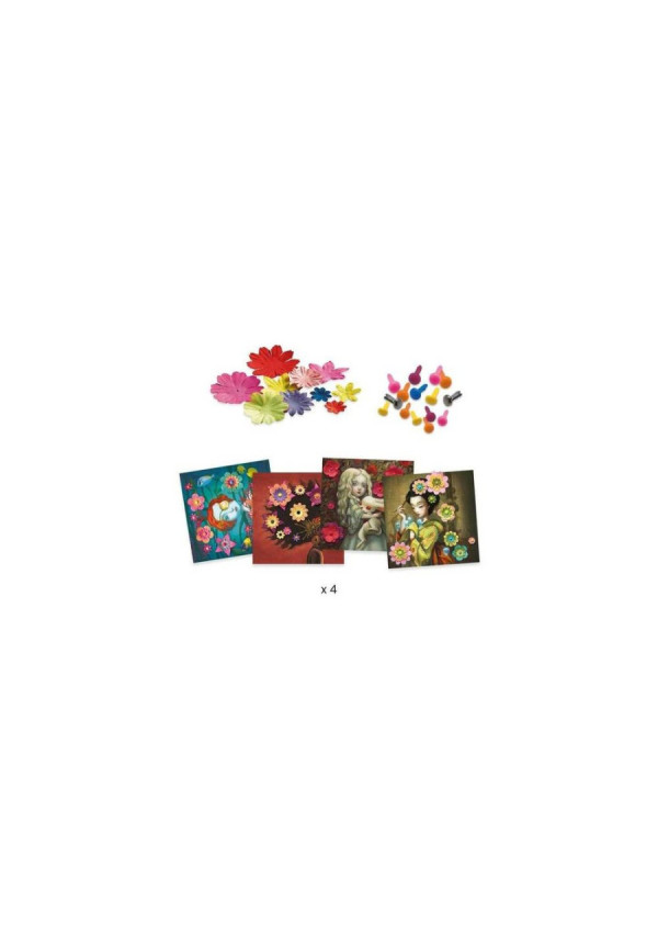 Papel Creativo 3D Rock'n Rosas DJECO