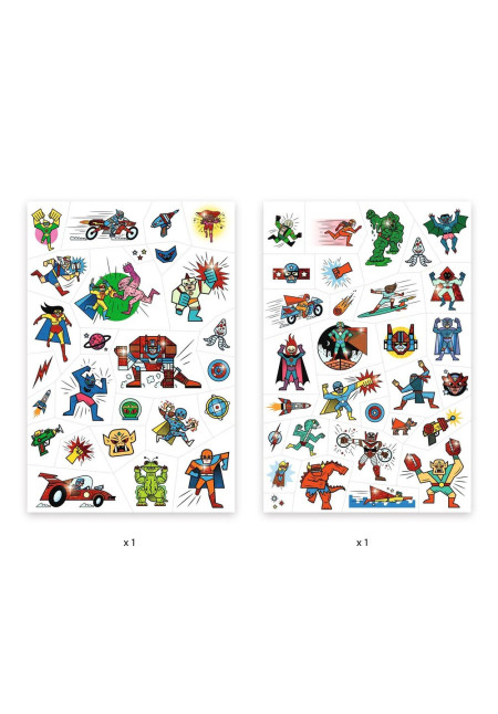 Tatuajes heroes contra villanos DJECO