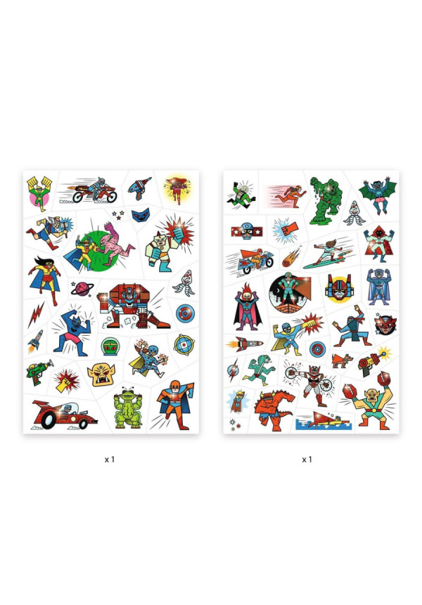 Tatuajes heroes contra villanos DJECO