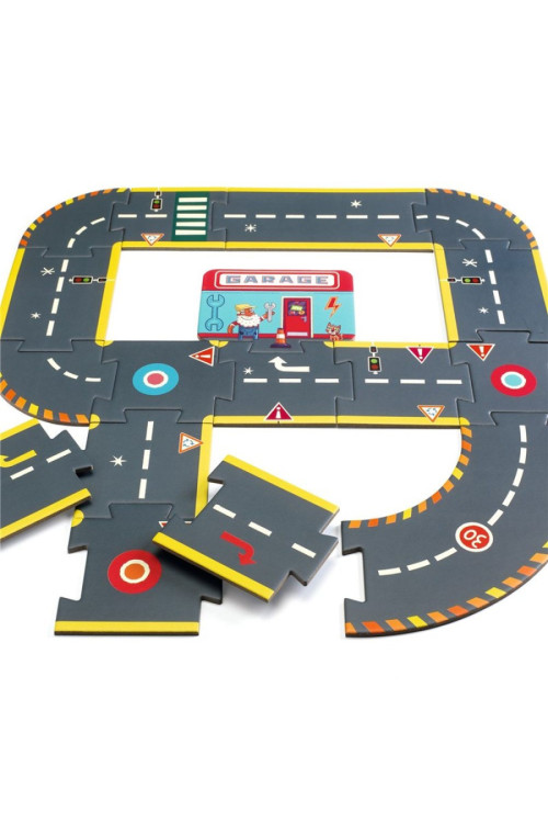 Crazy Motors Circuito de la ciudad - rompecabezas gigante - 26 pcs DJECO