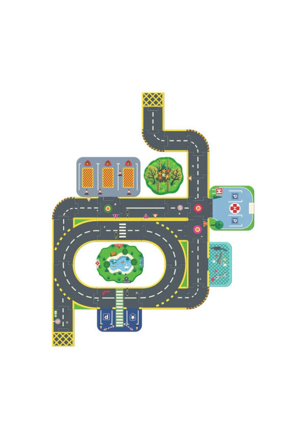 CRAZY MOTORS Puzzle Up City-Gigante - 33 pcs  DJECO