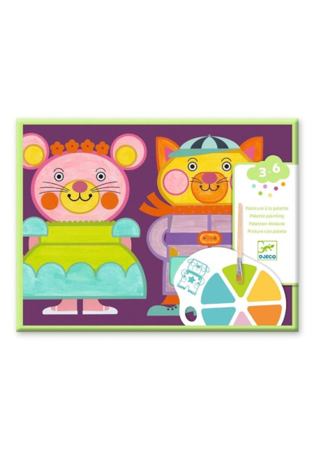 Pintura con paleta Los mofletudos DJECO