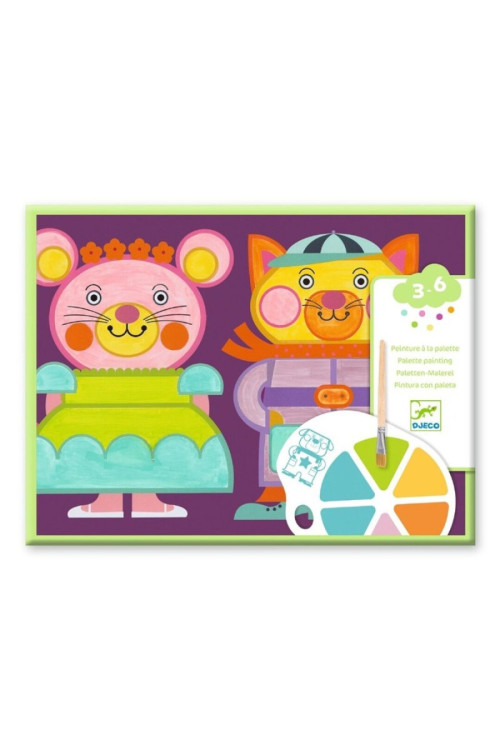 Pintura con paleta Los mofletudos DJECO