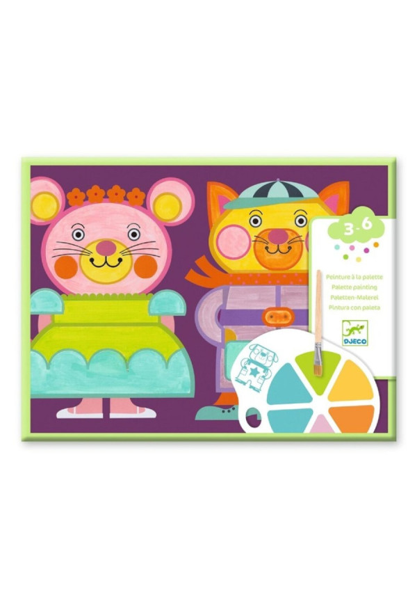 Pintura con paleta Los mofletudos DJECO