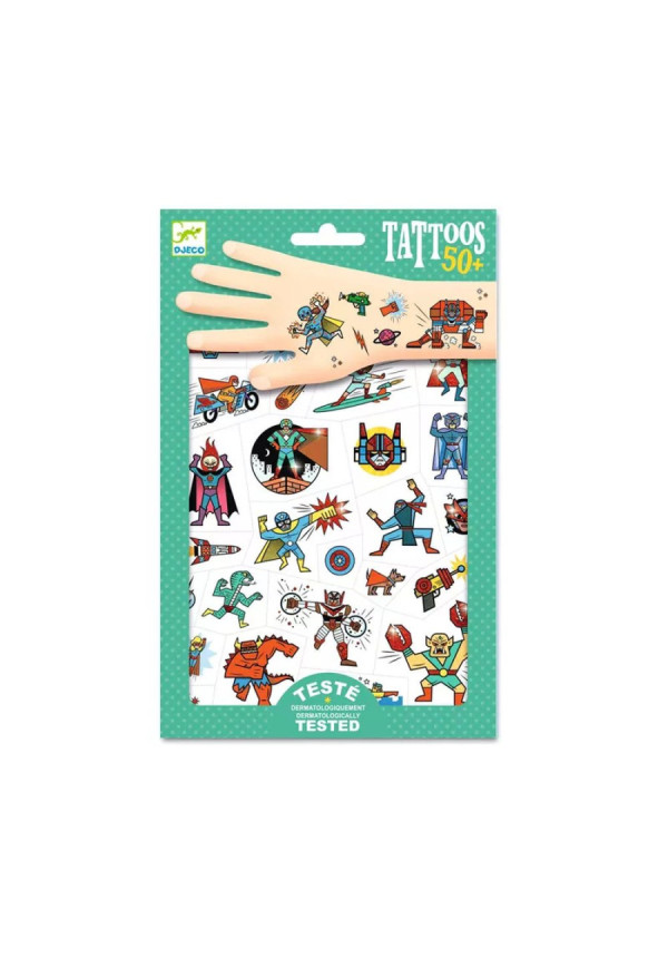 Tatuajes heroes contra villanos DJECO