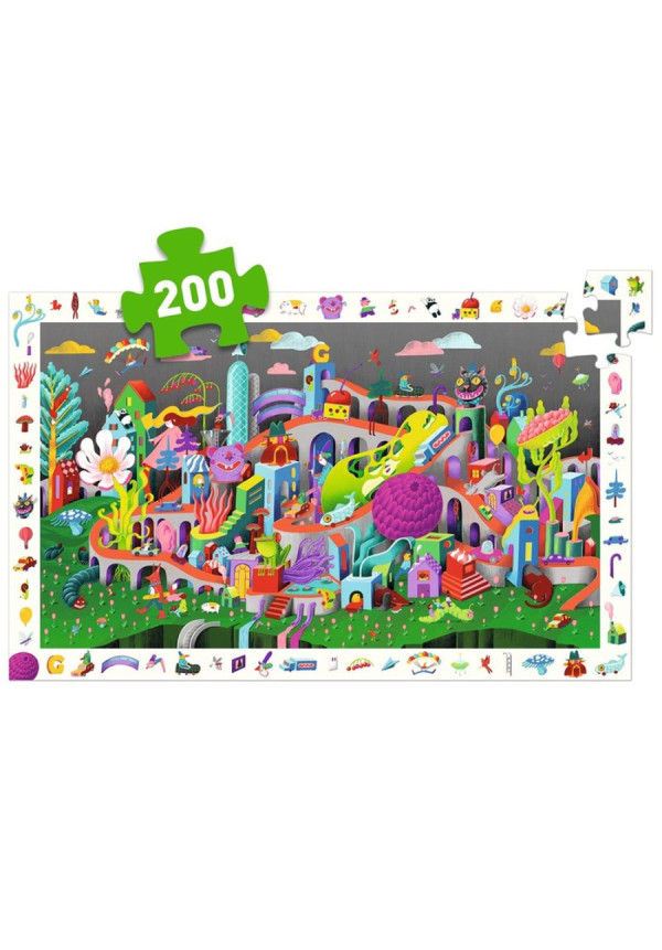 Puzzle observación lcrazy town  DJECO