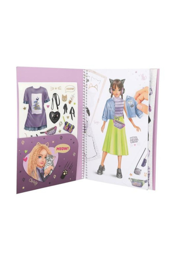 Pegatinas Dress me up Kitty Top Model BY DEPESCHE
