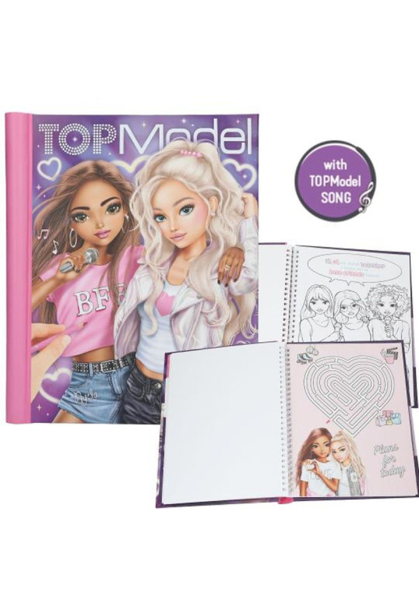 Libro para colorear con LED y sonido MY BFF Top Model BY DEPESCHE